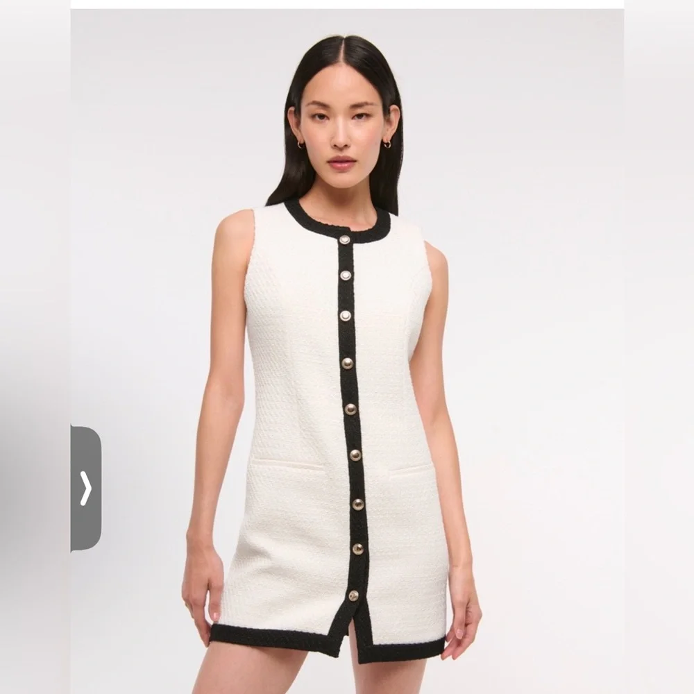 Abercrombie & Fitch Mara Tweed Mini Dress Size Large Tall - Picture 7 of 7